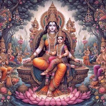 Devi with Skanda