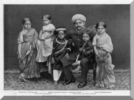 Maharajah of Mysore and his Family - 1890s