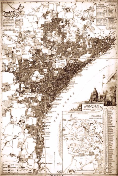 Varanasi -Kashi Map James Princep