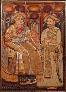 Maharaja Serfoji II of Tanjavur and his son Shivaji II