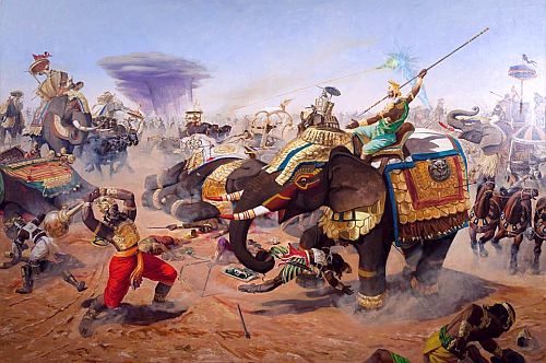 Mahabharata war by Giampaolo Tomassetti