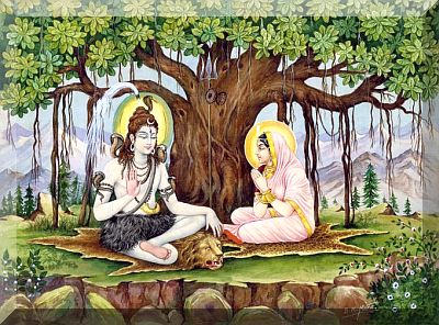 Shiva teaching Parvathi